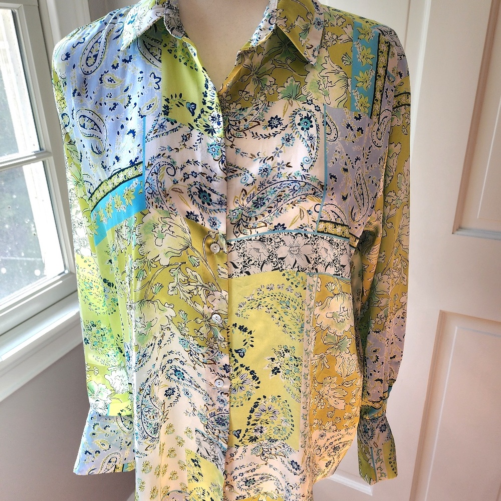 ZARA Paisley Floral Top